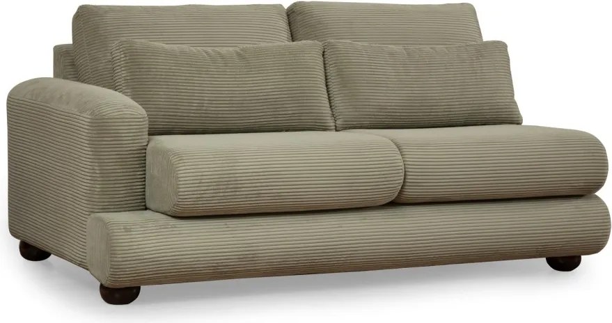 Čtyřmístná pohovka River 330 cm pravá zelená