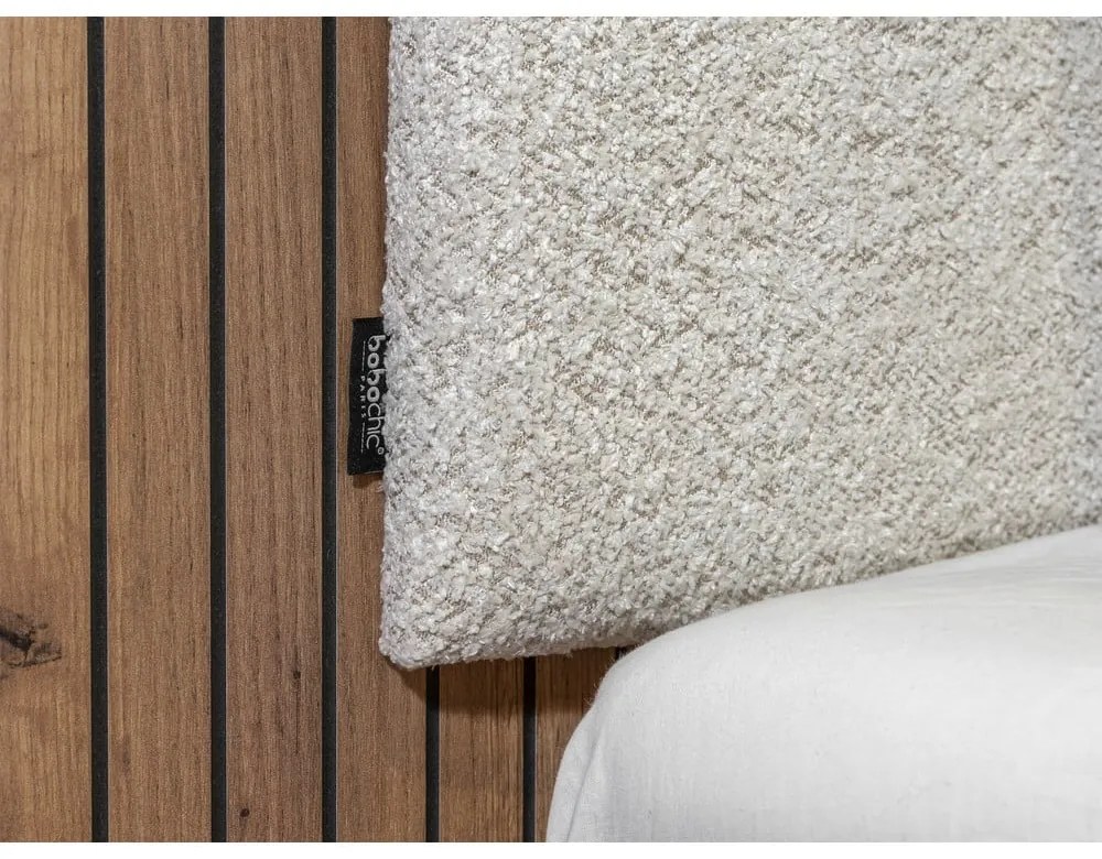 Béžová dvojlôžková posteľ s roštom 140x190 cm Lior – Bobochic Paris