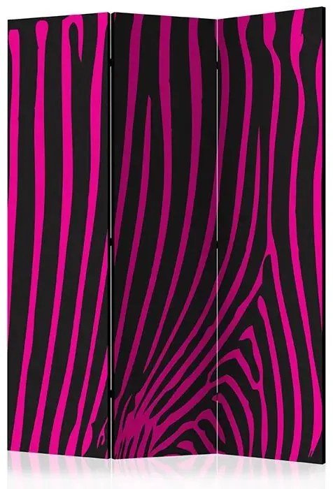 Paraván - Zebra pattern (violet) [Room Dividers] Veľkosť: 135x172, Verzia: Obojstranný