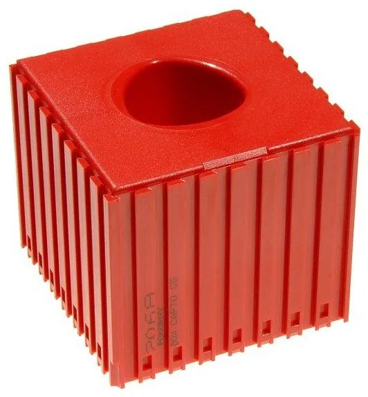 Plastový box pre upínač nástroja CAPTO C5, modul 8x8, 1 dutina, červená