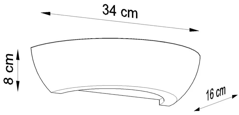 Nástenné keramické svietidlo Sollux Arto