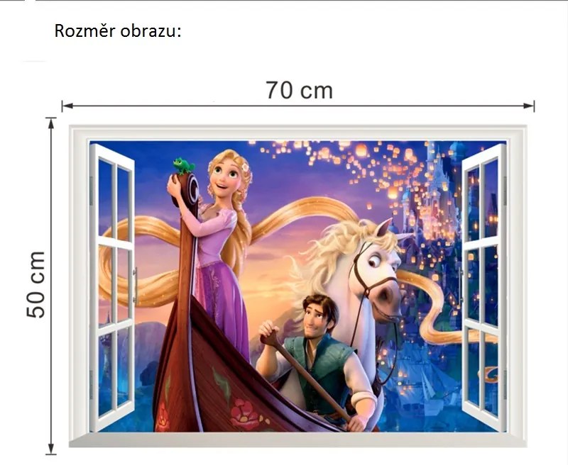 Veselá Stena Samolepka na stenu na stenu Rozprávka Na vlásku