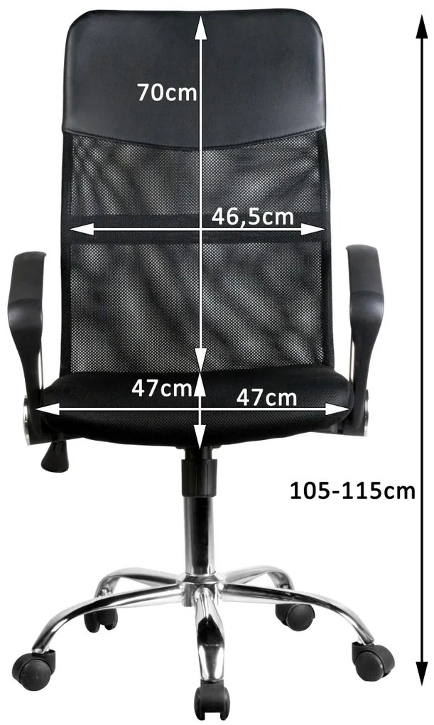 Kancelárska stolička FULL na kolieskach čierna/sivá