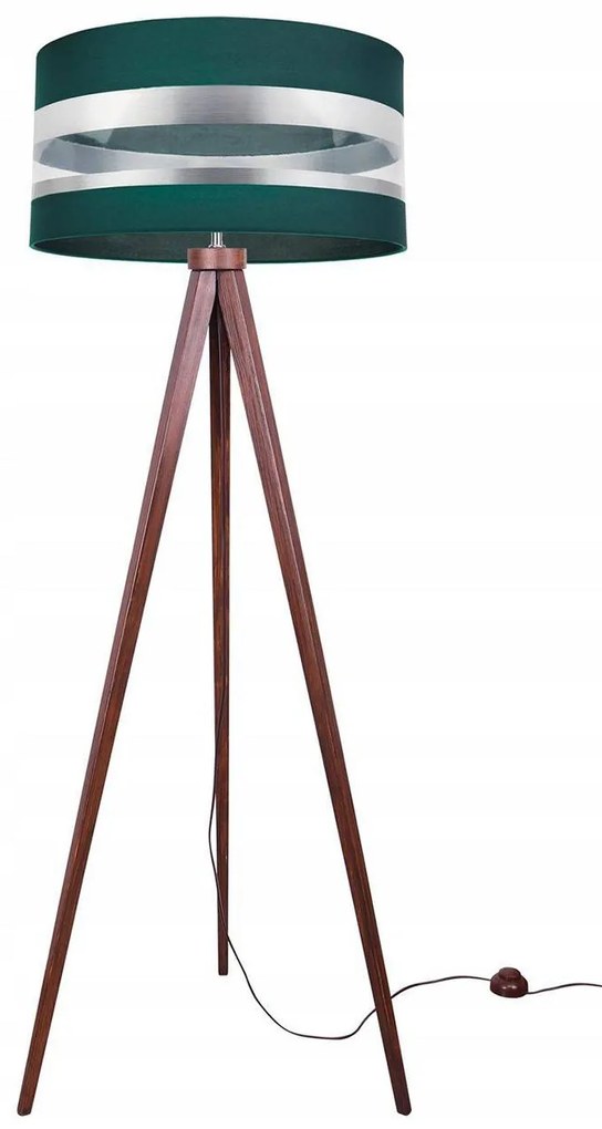 Stojacia lampa Intense Chrome, 1x textilné tienidlo (výber zo 6 farieb), (výber z 5 farieb konštrukcie), (fi 40cm)