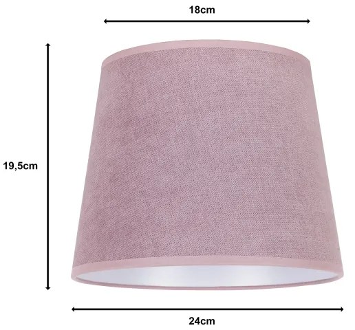 Duolla - Tienidlo k stolnej lampe CLASSIC M E27 pr. 24 cm ružová