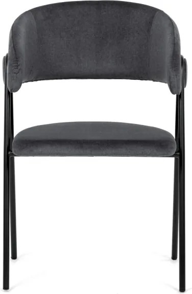 Jedálenská stolička zamatová, sivá DCL-X7130 GREY2