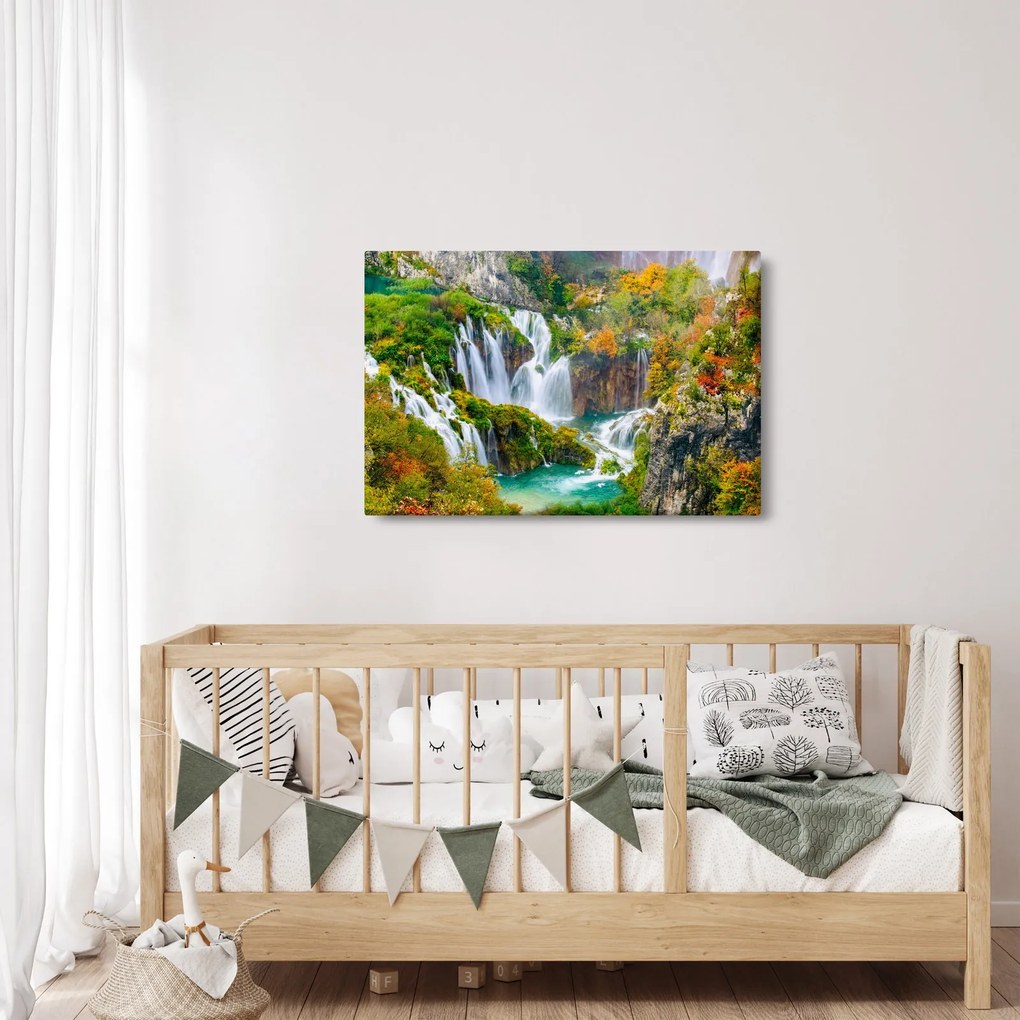 Obraz - Národný park Plitvické jazerá (90x60 cm)