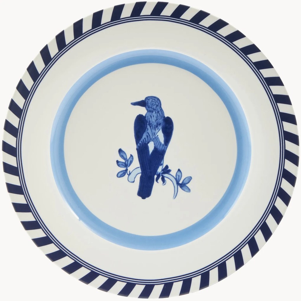 Plytké taniere Bird Patterned, 2 ks