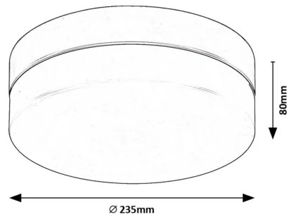 Rabalux 75025-LED Kúpeľňové stropné svietidlo GAELO LED/15W/230V pr. 23 cm čierna
