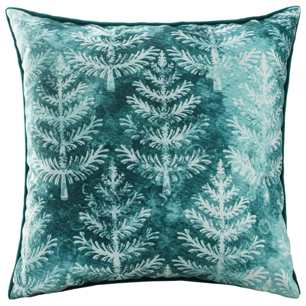 VIANOČNÁ DEKORAČNÁ OBLIEČKA NA VANKÚŠ CONIFER 43X43 CM VZOROVANÁ