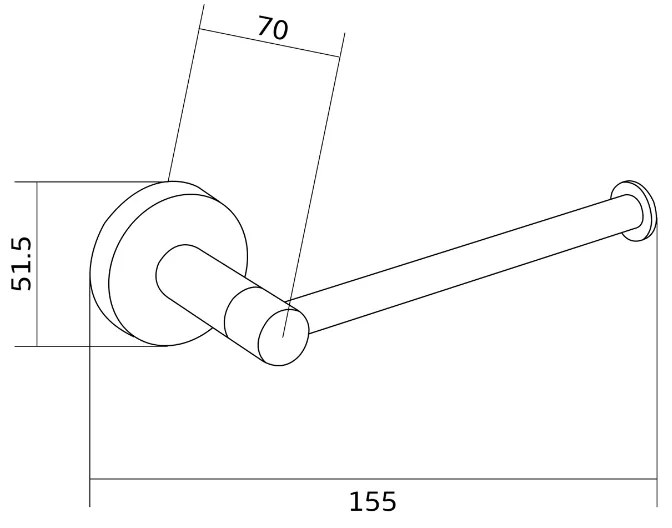 Držiak toaletného papiera MEXEN REMO rovný - kovový - zlatý, 70507330-50