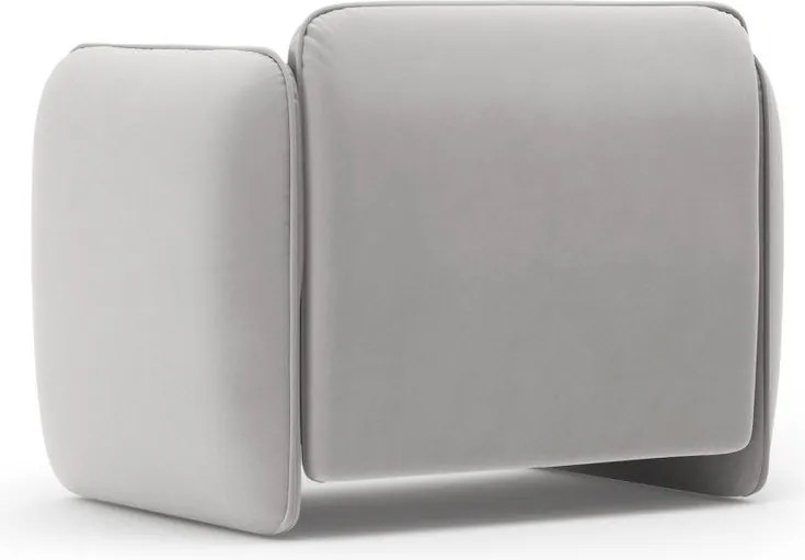 Svetlosivé zamatové kreslo Georgia – Micadoni