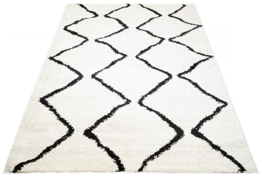 Kusový koberec Shaggy Polta krémový 200x290cm