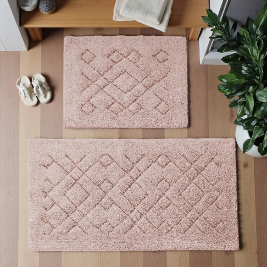 DY Kúpeľňová sada koberčekov Boston 12 - ružová