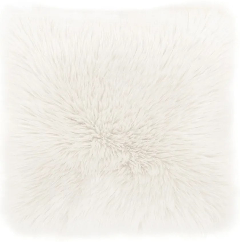 Biely vankúš Tiseco Home Studio Sheepskin, 45 × 45 cm