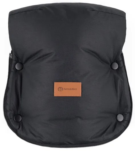 PETITE&amp;MARS - Rukávniky na kočík FURRY Forever Black