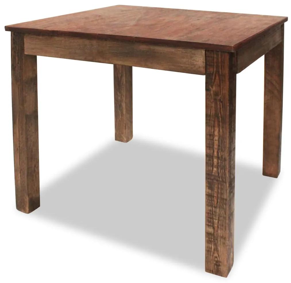 Jedálenský stôl z masívneho recyklovaného dreva, 82x80x76 cm