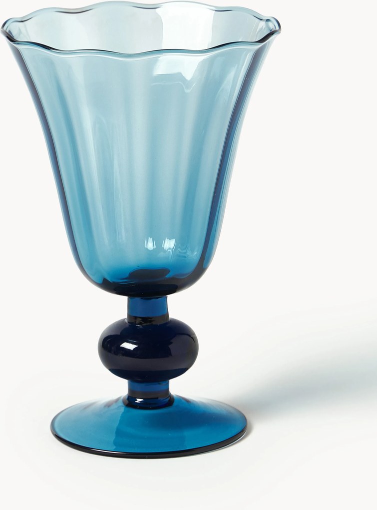 Ručne fúkané poháre na víno Tulya, 4 ks