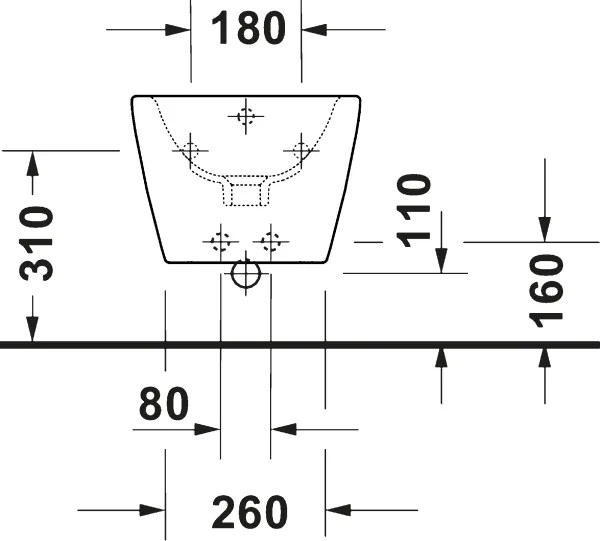 Duravit 27271500002 - Závesný bidet D-CODE keramika/lesklá biela
