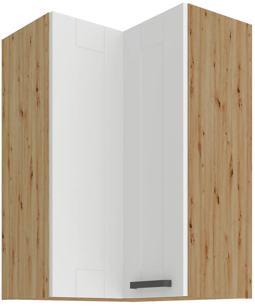 Horná rohová kuchynská skrinka Lucid 60x60 GN-90 2F (90°) (korpus: dub artisan + front: mdf biela). Vlastná spoľahlivá doprava až k Vám domov. 1134617