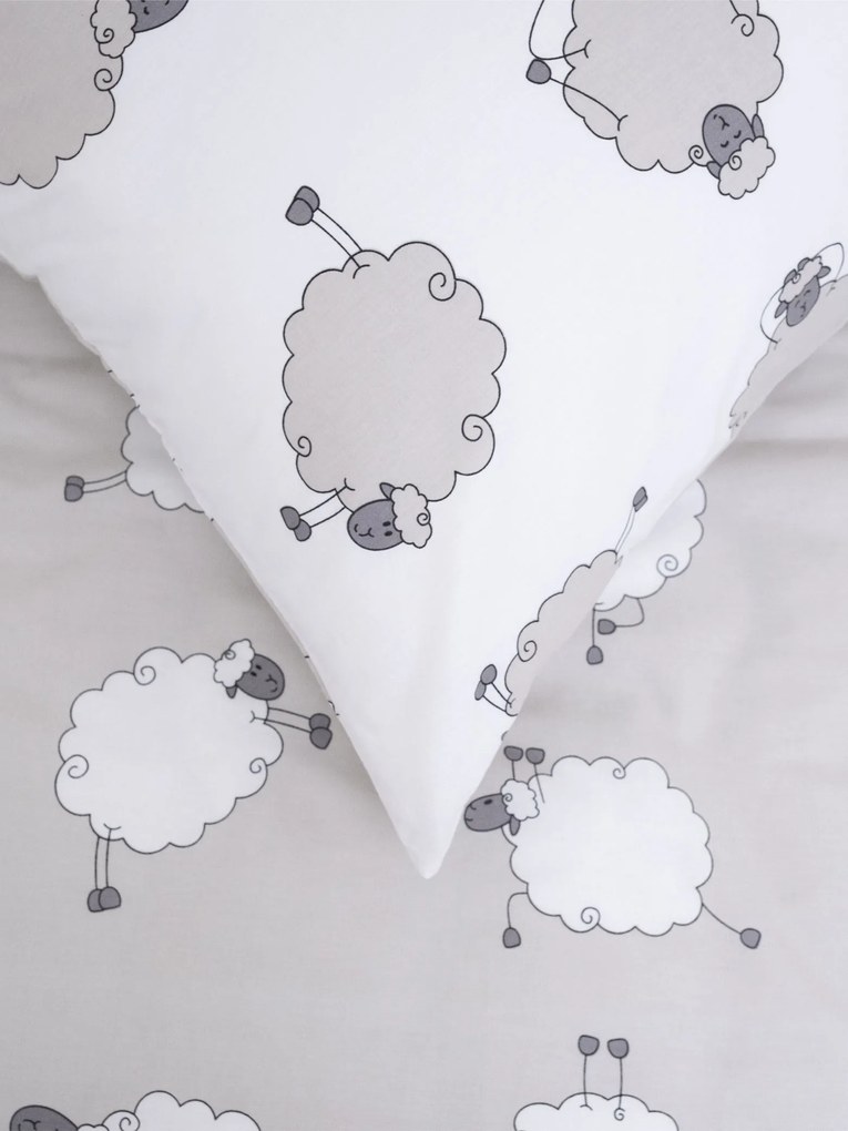 Bavlnená obliečka na vankúšik Renforcé 40 × 40 cm – Ovečky Morning Yoga