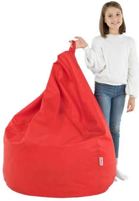 Sedací vak SAKO červený ekokoža