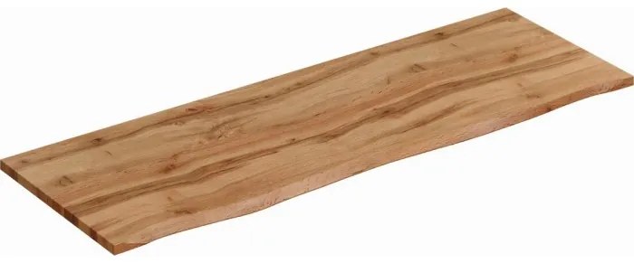 Kúpeľňová zostava Casad Magic s doskou, umývadlami, skrinkami a LED zrkadlom 140 cm dub wotan