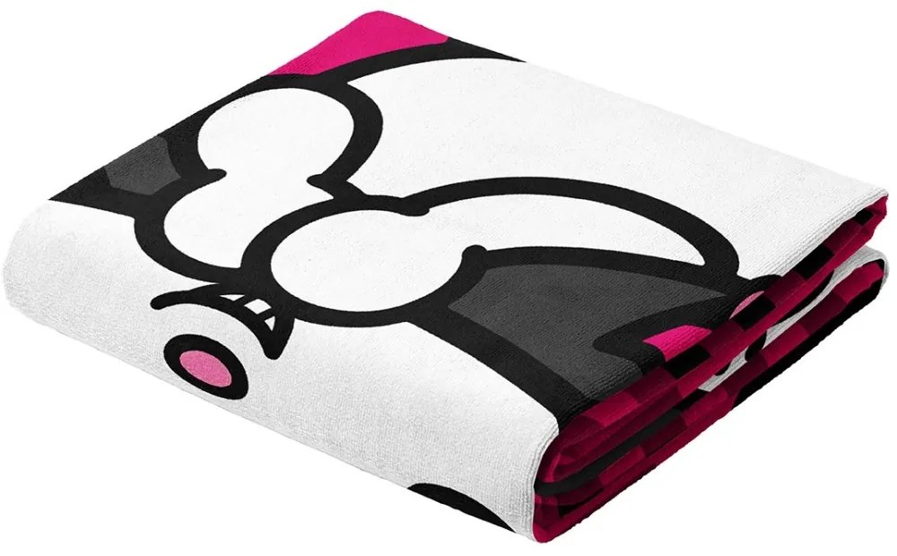 Bavlnená plážová osuška Kuromi – motív Malý diablik - 100% bavlna - 70 x 140 cm