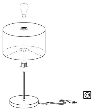 Eglo 31628 - Stolná lampa MASERLO 1xE27/60W/230V