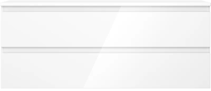 Mexen Orio, kúpeľňová skrinka 120 cm s hornou časťou, 2 zásuvky, biela lesklá, 91A10-12047-2-BFFC00