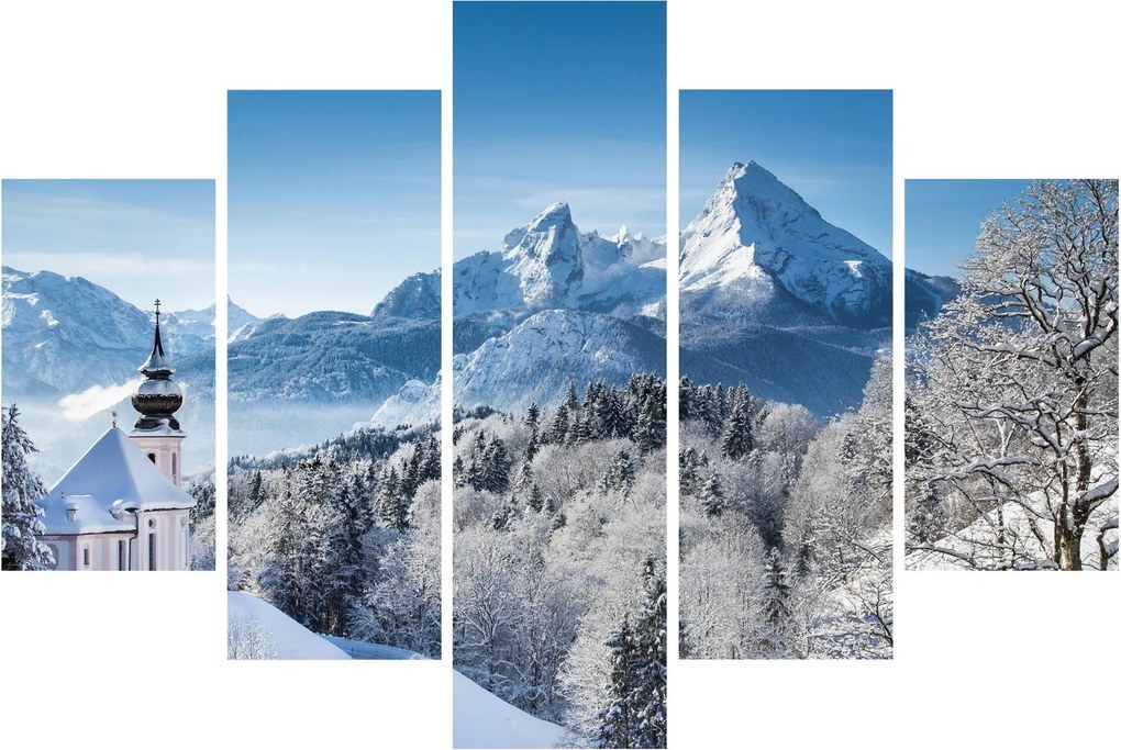 Obraz - Zasnežená krajina (150x105 cm)