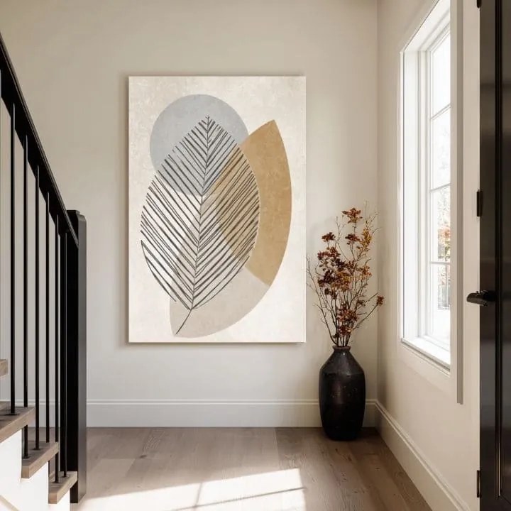 Obraz na plátne Jemný List - Minimalistická Dekorácia