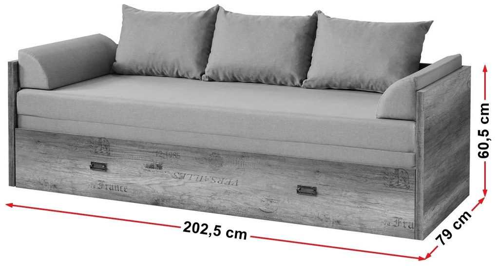 Rozkladacia posteľ 80 až 160 cm BRW Malcolm LOZ/80/160. Akcia -28%. Vlastná spoľahlivá doprava až k Vám domov. 798477