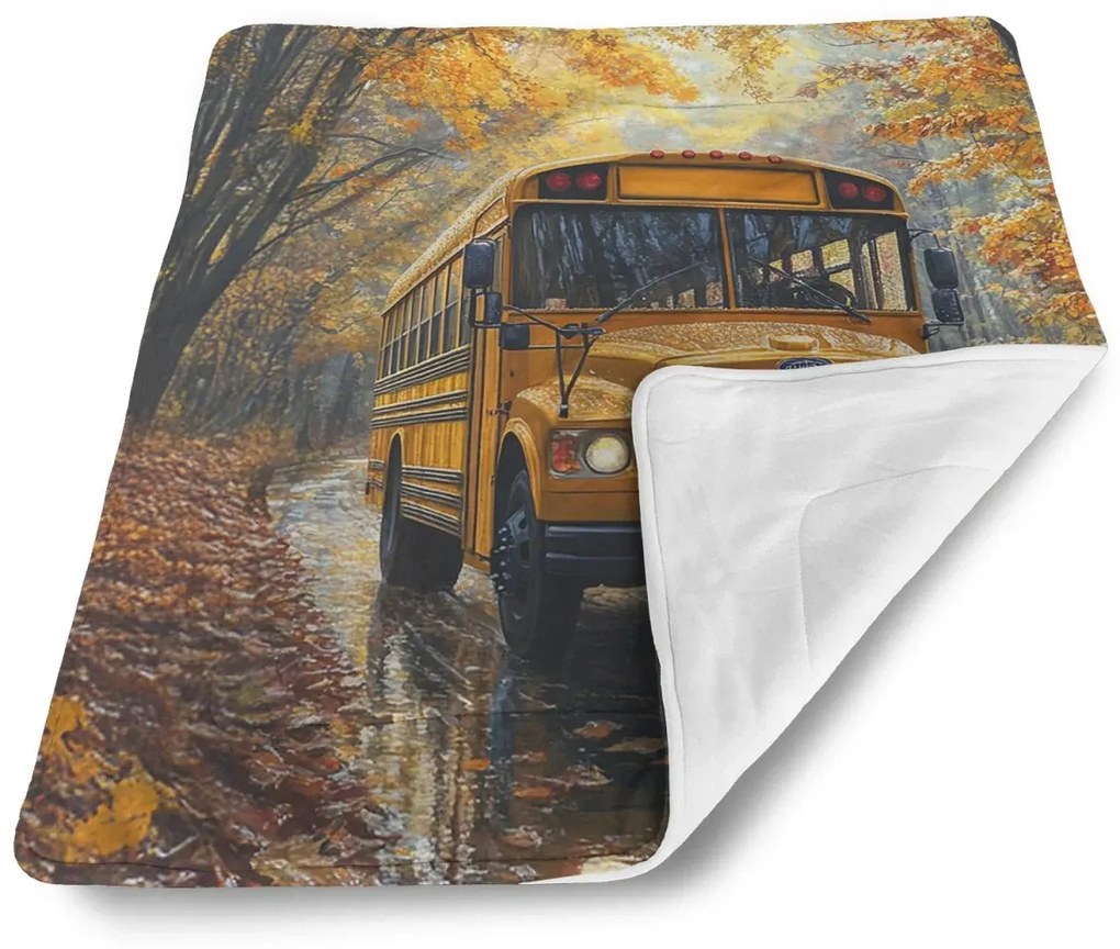 Sablio Deka pre bábätko Žltý školský autobus - 90x120 cm