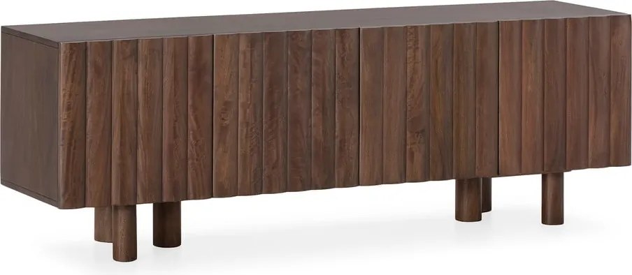 Hnedý TV stolík z mangového dreva 160x55x40 cm Tamira – MOME
