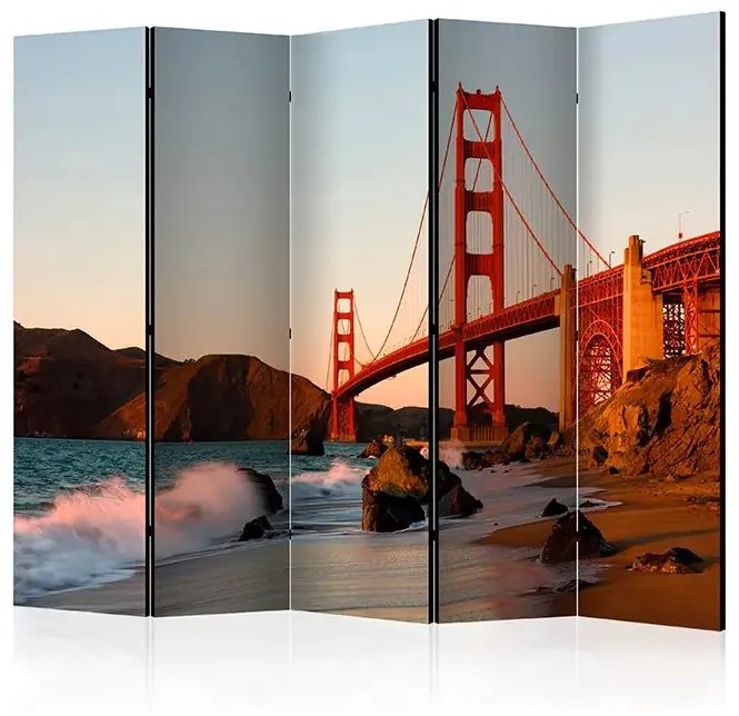 Paraván - Golden Gate Bridge - sunset, San Francisco II [Room Dividers]