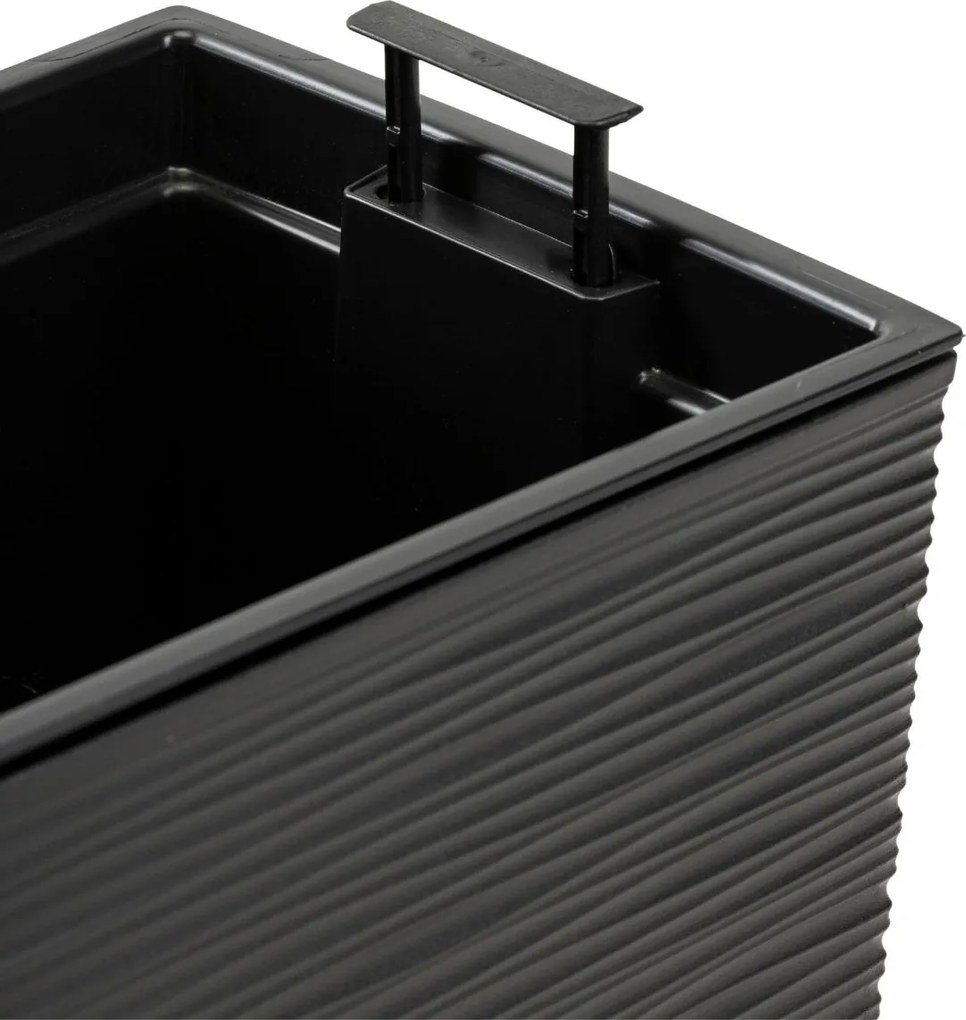 PLASTOVÝ KVETINÁČ BLOOM RIFLO 36X56X20 CM ČIERNA