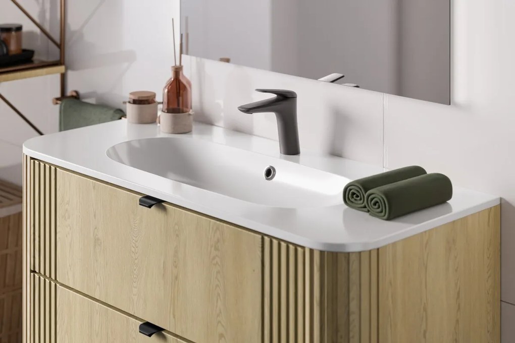 Zápustné umývadlo PURE 100-46 lesklé biele