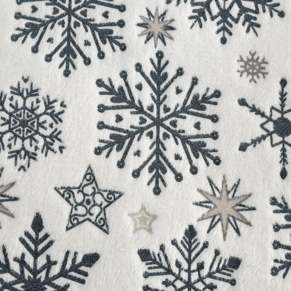 VIANOČNÁ FLEECOVÁ DEKA SNOW1 150X200 CM VZOROVANÁ