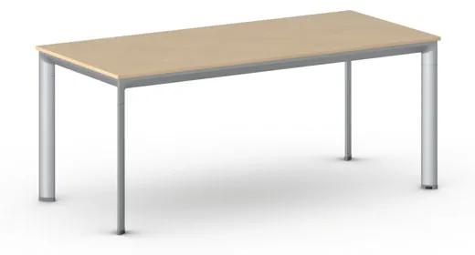 Kancelársky stôl PRIMO INVITATION, sivostrieborná podnož 1800 x 800 mm, sivá