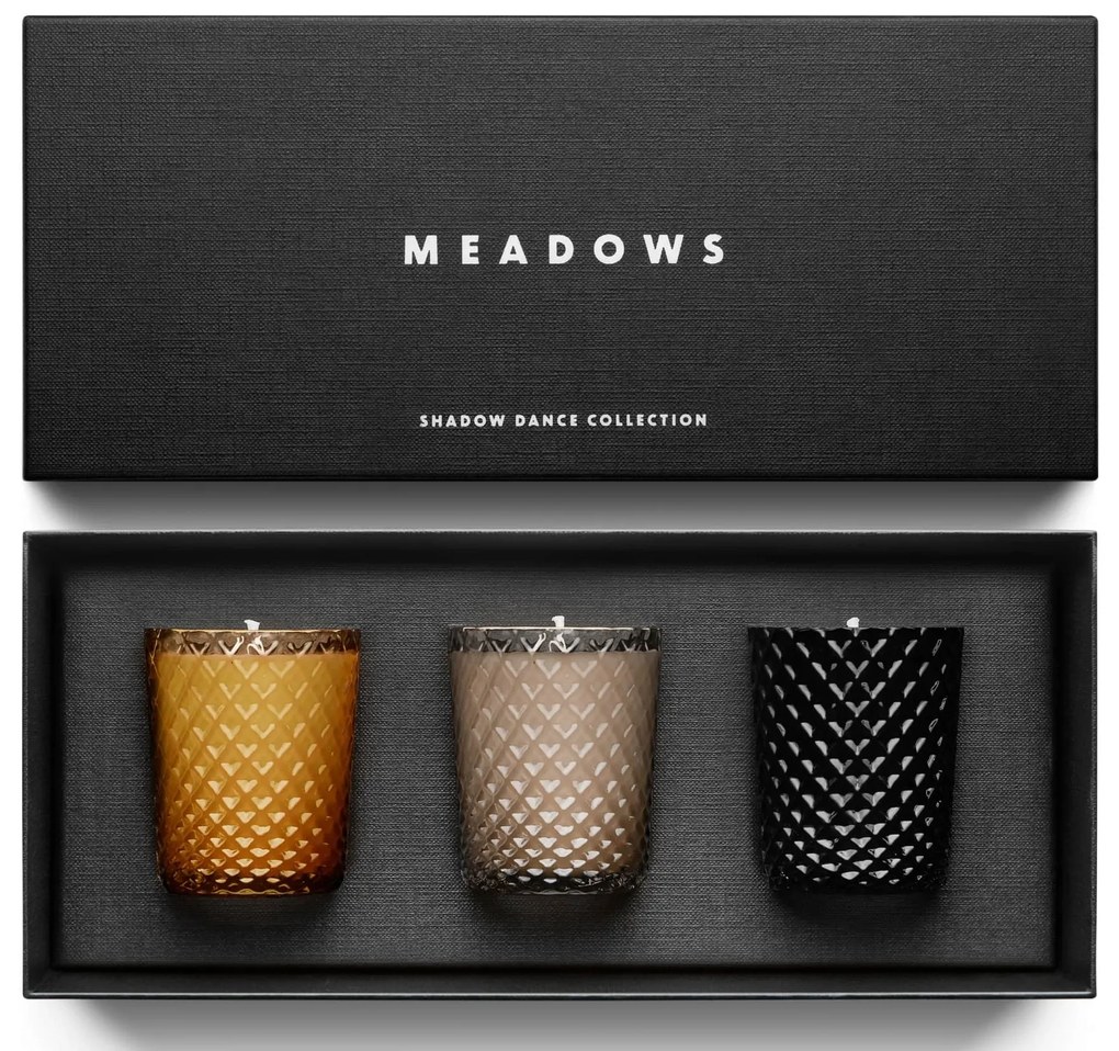 MEADOWS Darčeková kolekcia sviečok Meadows – Shadow Dance 3 x 80 g