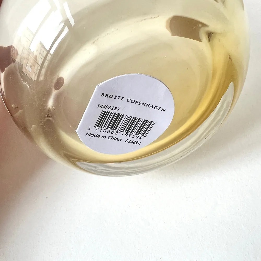 Broste Copenhagen Sklenená karafa s viečkom Amber 800ml
