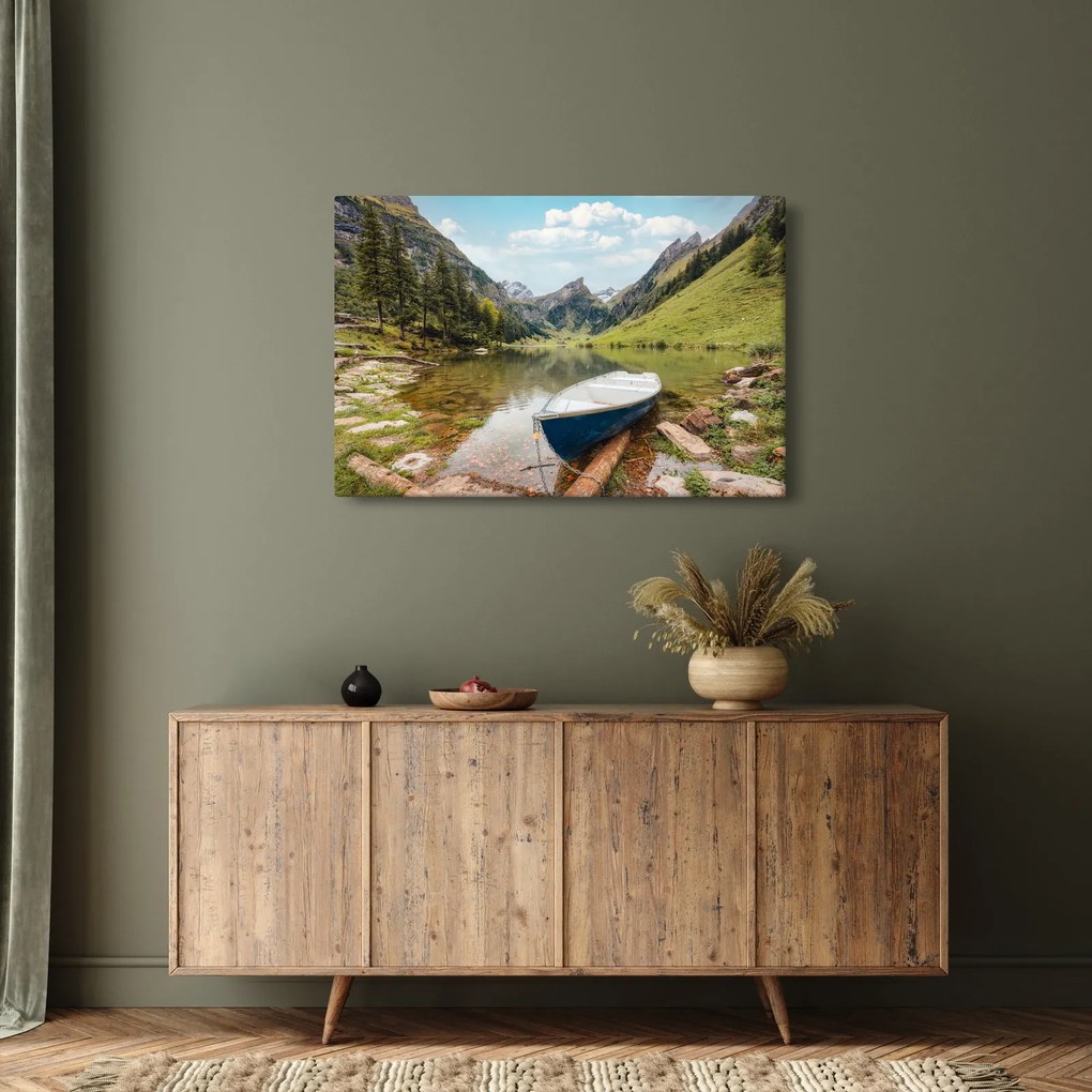 Obraz - Seealpsee, jazero Švajčiarska (90x60 cm)