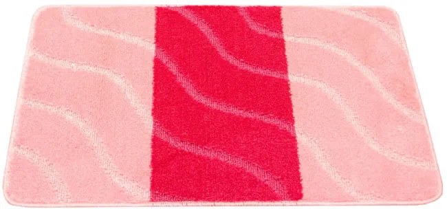 Sada kúpeľňových koberčekov FIORI ružová, pruhy / vlny