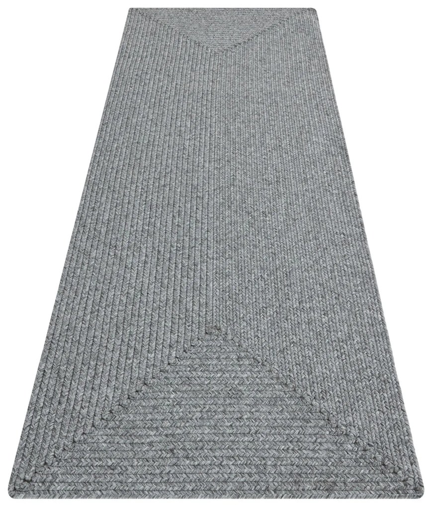 NORTHRUGS - Hanse Home koberce Kusový koberec Braided 105551 Light Grey – na von aj na doma - 80x150 cm