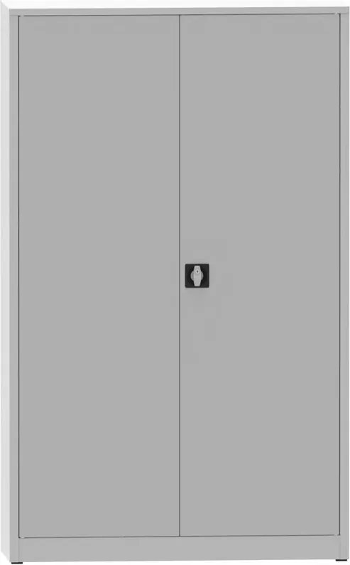 Dielenská policová skriňa na náradie KOVONA JUMBO, 4 police, zváraná, 1200 x 600 x 1950 mm, sivá / sivá