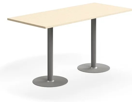 Barový stôl VERTICUS, 1800x800x900 mm, breza/strieborná