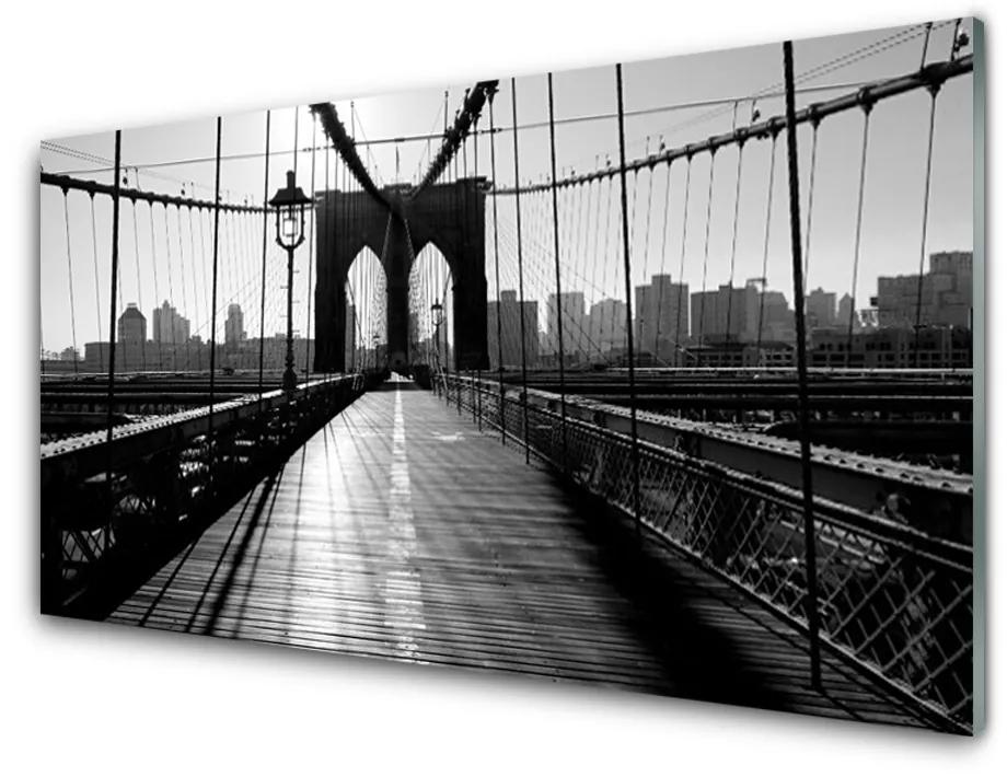 Obraz na skle Most architektúra 100x50cm