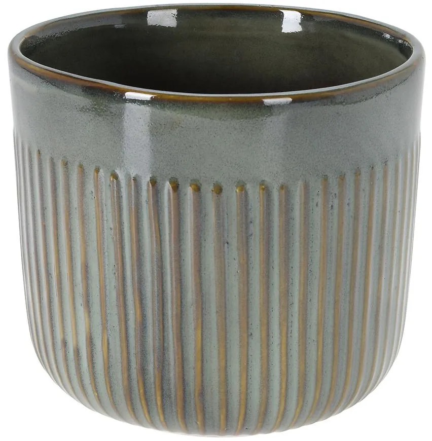 Zelený porcelánový kvetináč