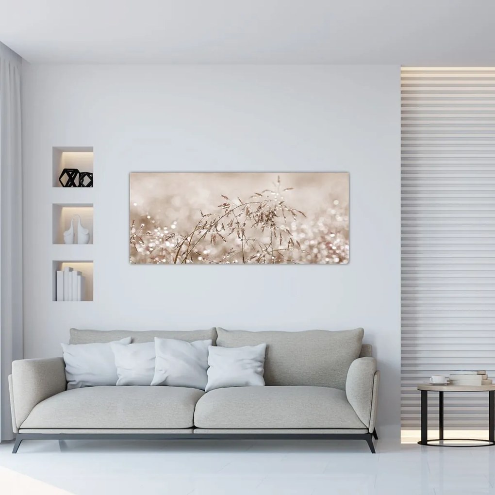 Obraz - Lúka v hnedých tónoch (120x50 cm)